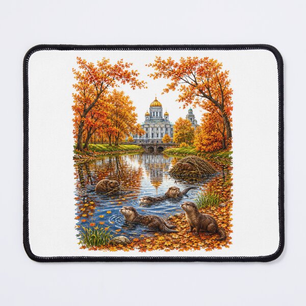 Item preview, Cute Fall Otter Autumn Thanksgiving Woodland Gift designed and sold by QuiteOrbit.
