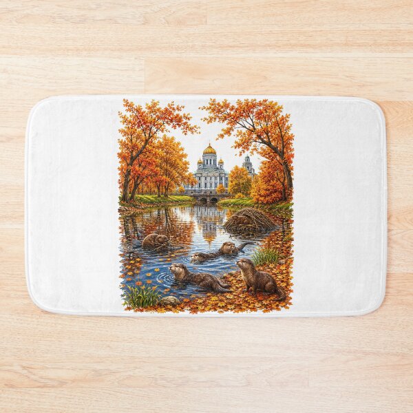 Item preview, Cute Fall Otter Autumn Thanksgiving Woodland Gift designed and sold by QuiteOrbit.