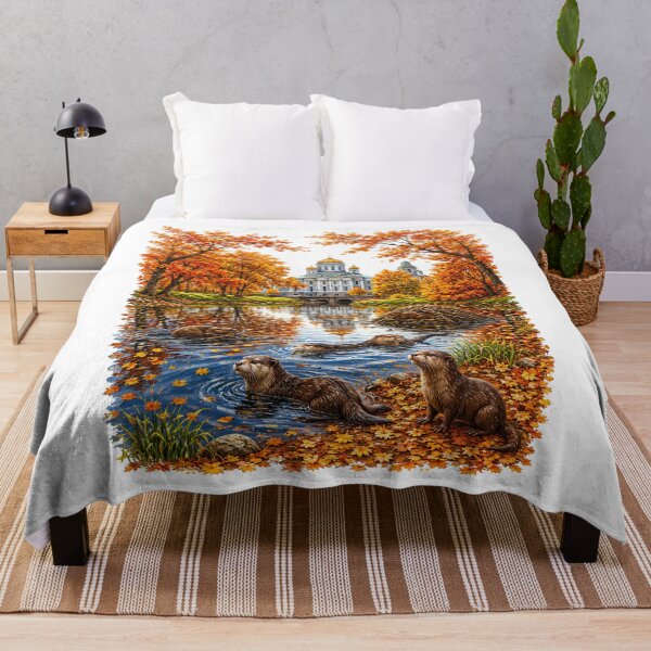 Item preview, Cute Fall Otter Autumn Thanksgiving Woodland Gift designed and sold by QuiteOrbit.