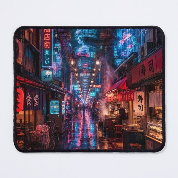 Item preview, Cyberpunk Hologram Alley Tokyo Neon Street designed and sold by vekotpu.
