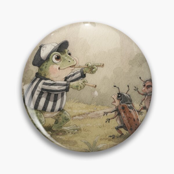 Item preview, Frog Referee Calls a Foul in the Reeds designed and sold by PictorialWhimsy.