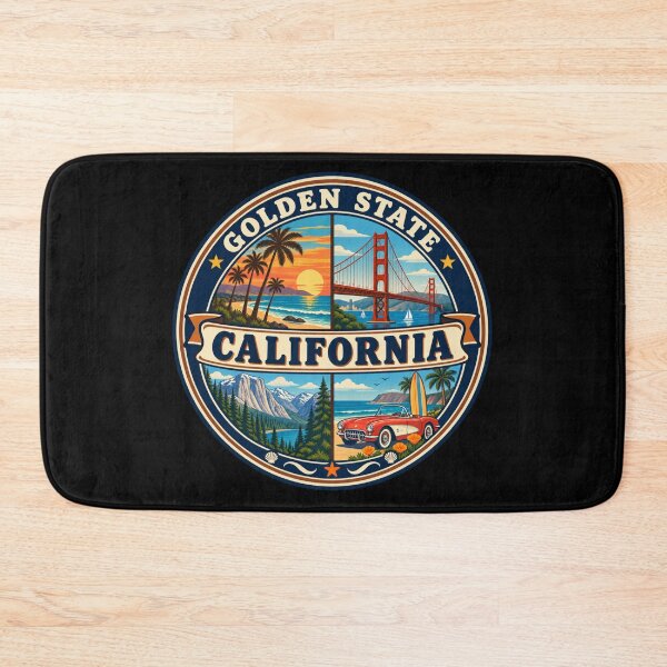 Item preview, California Vintage West Coast Scenic Travel Badge designed and sold by DreamLayerStudio.