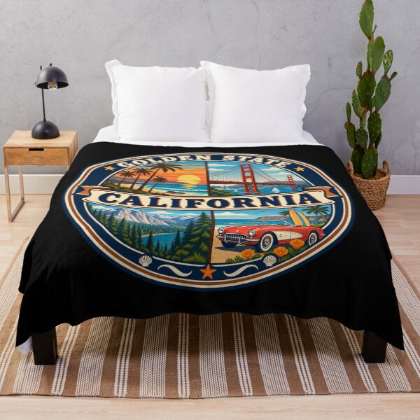 Item preview, California Vintage West Coast Scenic Travel Badge designed and sold by DreamLayerStudio.