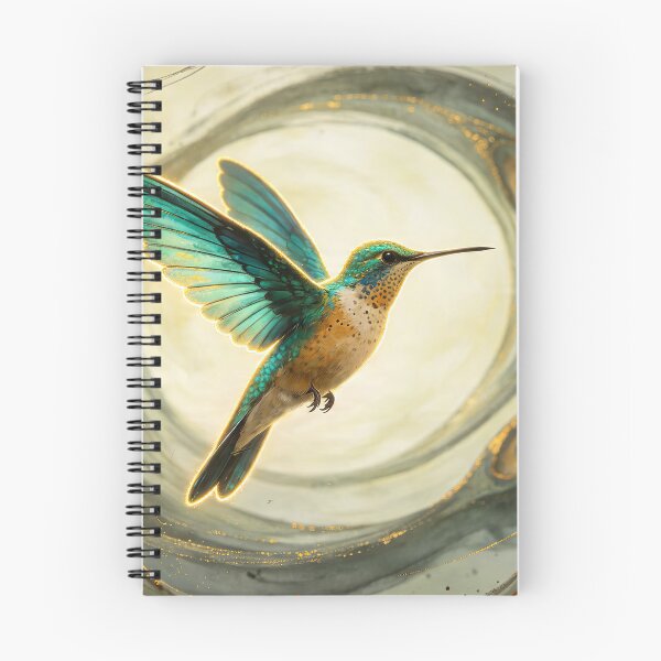 Item preview, Golden Flight - Surreal Hummingbird in Motion designed and sold by samitdigitalart.