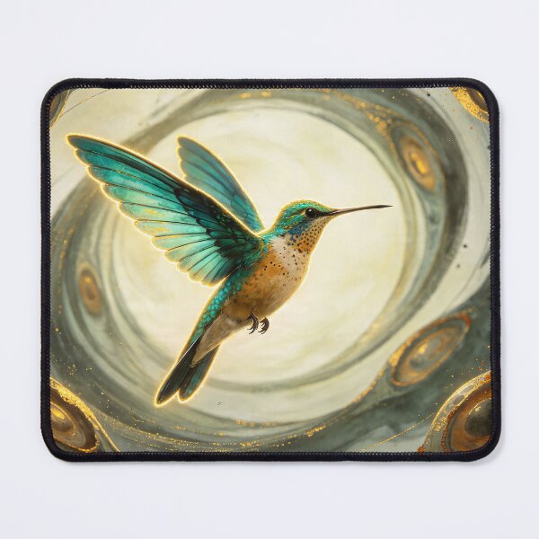 Item preview, Golden Flight - Surreal Hummingbird in Motion designed and sold by samitdigitalart.