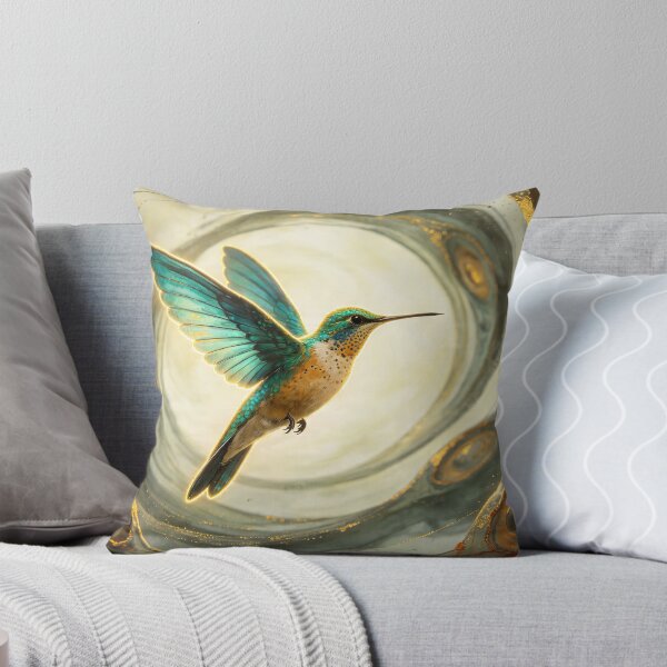 Item preview, Golden Flight - Surreal Hummingbird in Motion designed and sold by samitdigitalart.