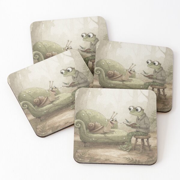 Item preview, Frog Therapist Listens to the Snail's Problems designed and sold by PictorialWhimsy.