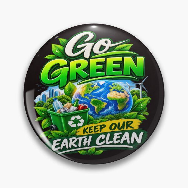 Item preview, Eco‑friendly: Go Green, Keep Our Earth Clean designed and sold by Techtricksgh.