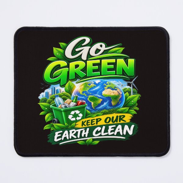 Item preview, Eco‑friendly: Go Green, Keep Our Earth Clean designed and sold by Techtricksgh.