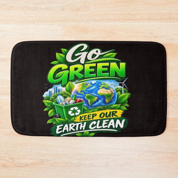 Item preview, Eco‑friendly: Go Green, Keep Our Earth Clean designed and sold by Techtricksgh.
