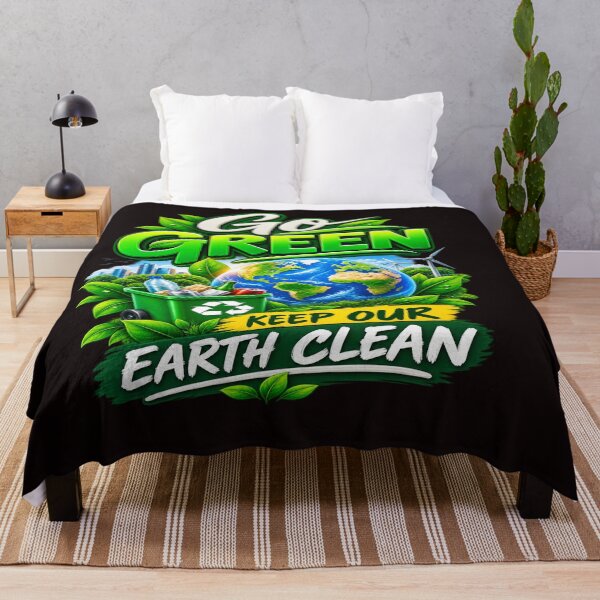 Item preview, Eco‑friendly: Go Green, Keep Our Earth Clean designed and sold by Techtricksgh.