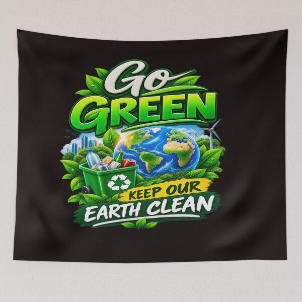 Item preview, Eco‑friendly: Go Green, Keep Our Earth Clean designed and sold by Techtricksgh.