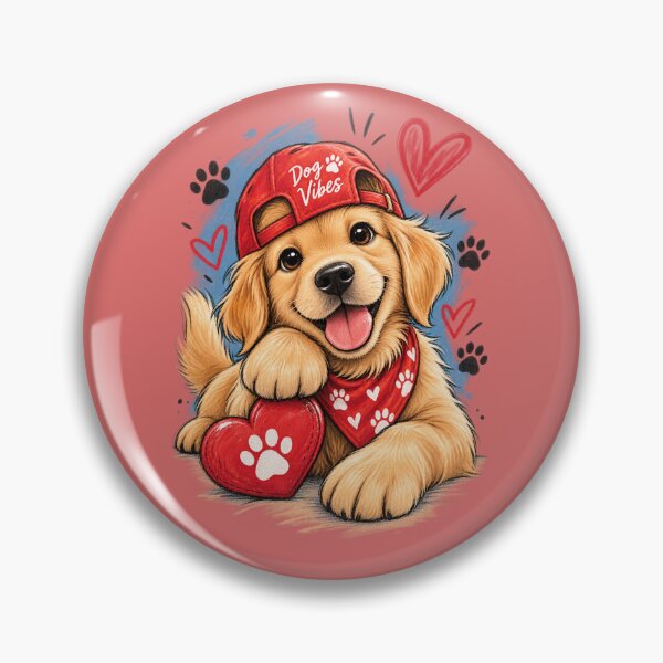 Item preview, Cachorro Golden Retriever adorable de Dog Vibes – Regalo para amantes de los perros designed and sold by Slyguy88.