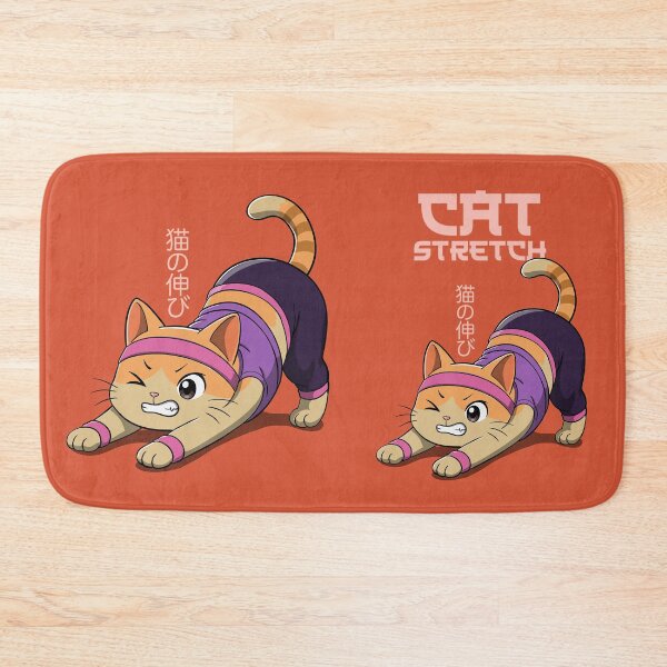 Item preview, Cat Stretch - Funny Cat Yoga Pose Illustration designed and sold by ZenReiArt.
