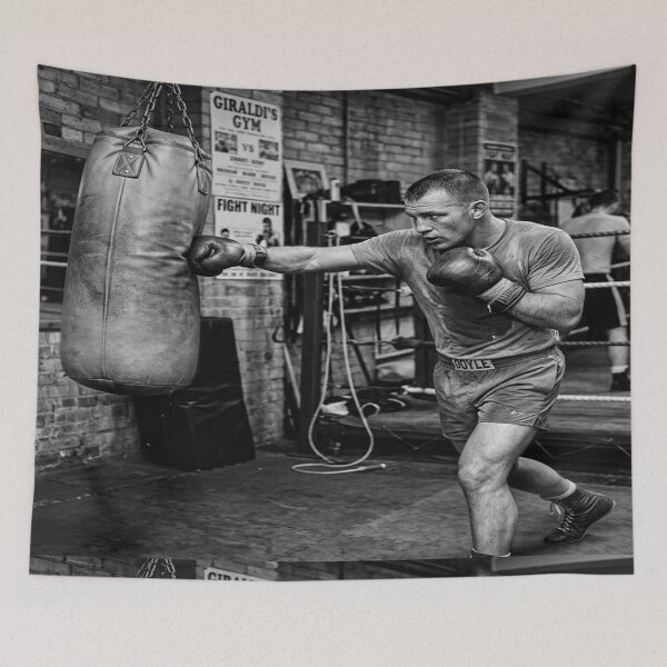 Item preview, Monochrome Boxer in gym designed and sold by Solomon-Ent-144.