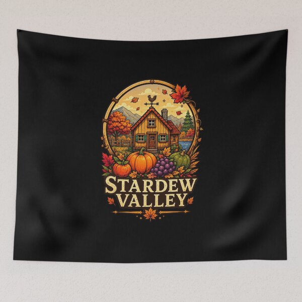 Item preview, Stardew Valley Autumn Harvest Cottage - Cozy Farmhouse Fall Design designed and sold by Rosteri.