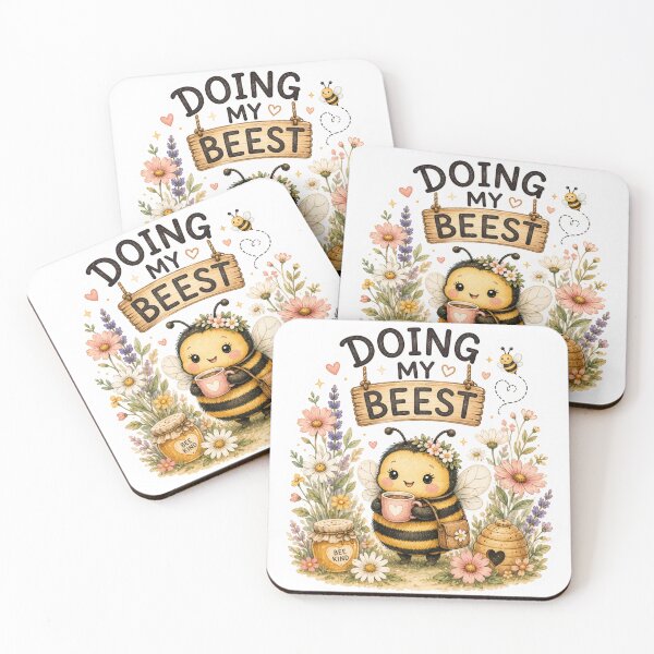 Item preview, Doing My Beest – Cute Funny Bee | Motivational Cottagecore Design designed and sold by DreamyBrushArt.
