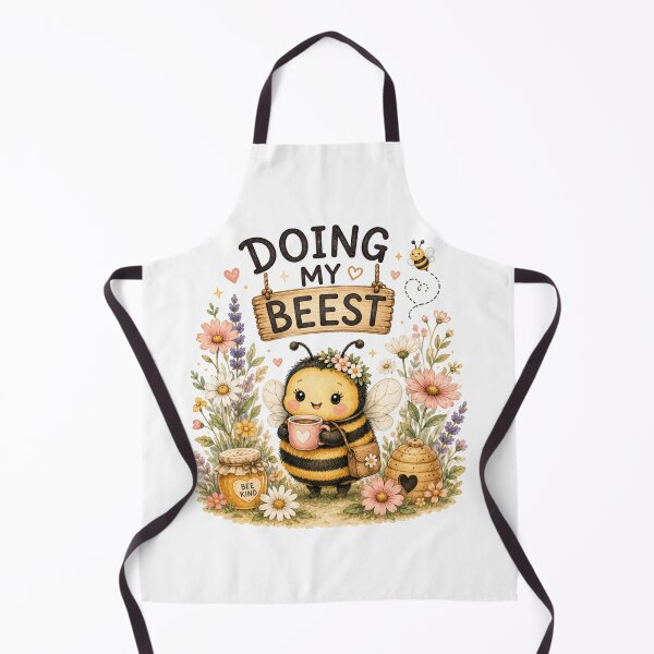 Item preview, Doing My Beest – Cute Funny Bee | Motivational Cottagecore Design designed and sold by DreamyBrushArt.