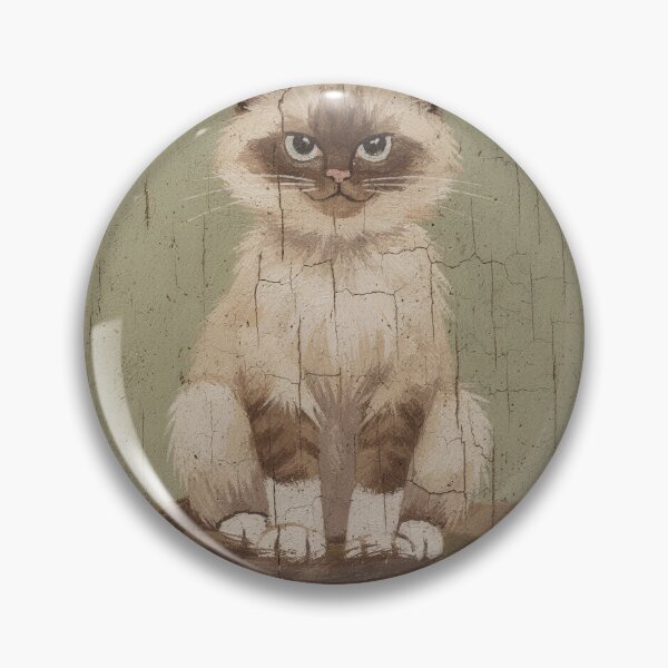 Item preview, Dignified Birman in White Socks Folk Portrait designed and sold by PictorialWhimsy.