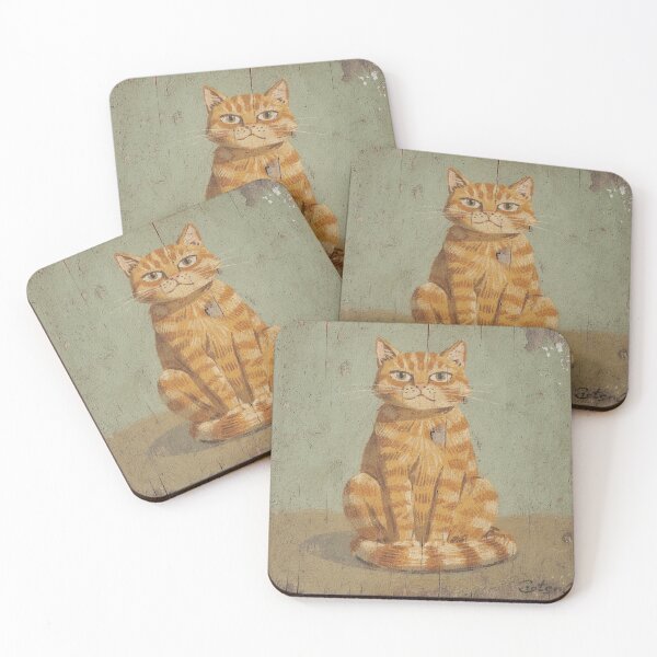 Item preview, Barn Cat Supervising Absolutely Nothing Folk Art designed and sold by PictorialWhimsy.