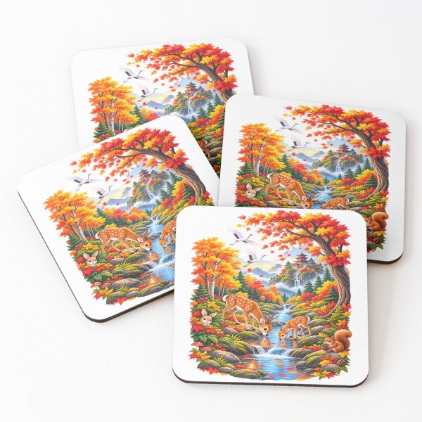 Item preview, Vintage Fall Forest Happy Fall Autumn designed and sold by QuiteOrbit.