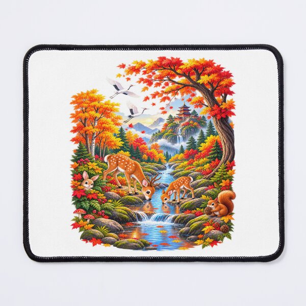 Item preview, Vintage Fall Forest Happy Fall Autumn designed and sold by QuiteOrbit.