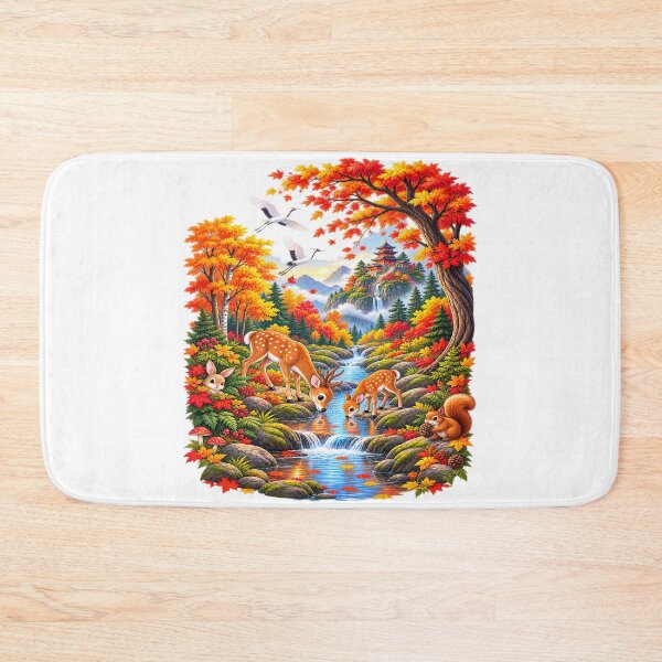 Item preview, Vintage Fall Forest Happy Fall Autumn designed and sold by QuiteOrbit.