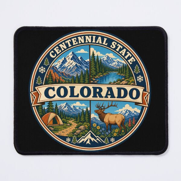 Item preview, Colorado Vintage Rocky Mountain Outdoor Travel Badge designed and sold by DreamLayerStudio.