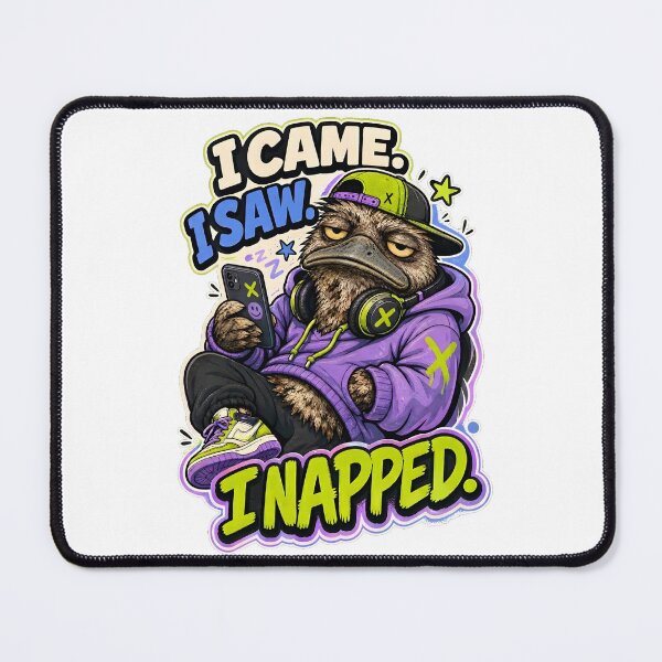 Item preview, I Came I Saw I Napped Funny Streetwear Frogmouth Graphic designed and sold by ThaphadaArtGall.