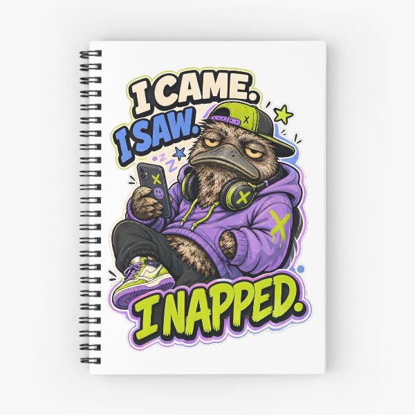 Item preview, I Came I Saw I Napped Funny Streetwear Frogmouth Graphic designed and sold by ThaphadaArtGall.