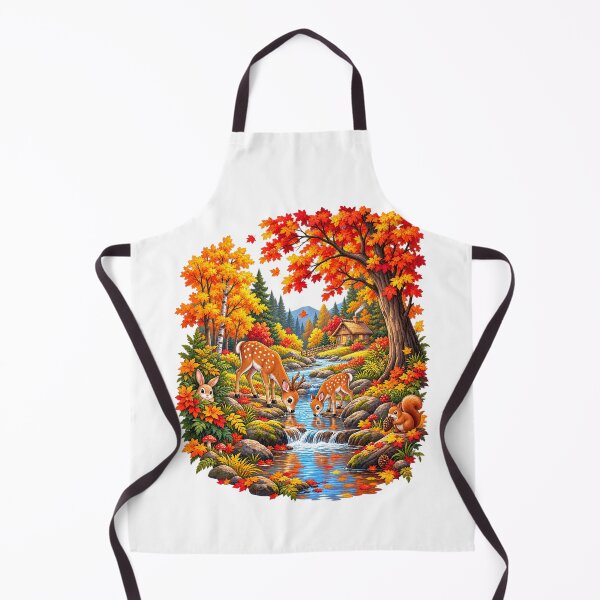 Item preview, Cozy Autumn Woodland Scene with Deer, Rabbit and Squirrel designed and sold by QuiteOrbit.
