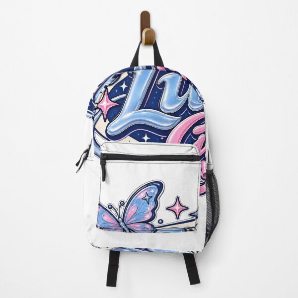 Item preview, Lucky Girl Y2K Retro Chrome Butterfly Celestial Aesthetic Design designed and sold by MindMess Studio.