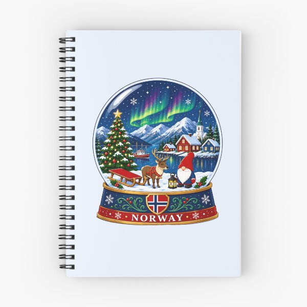 Item preview, Norway - Christmas Snow Globe designed and sold by Myra365Art.