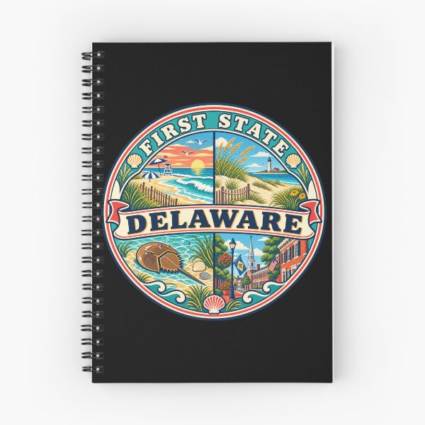 Item preview, Delaware Vintage Coastal First State Travel Badge designed and sold by DreamLayerStudio.