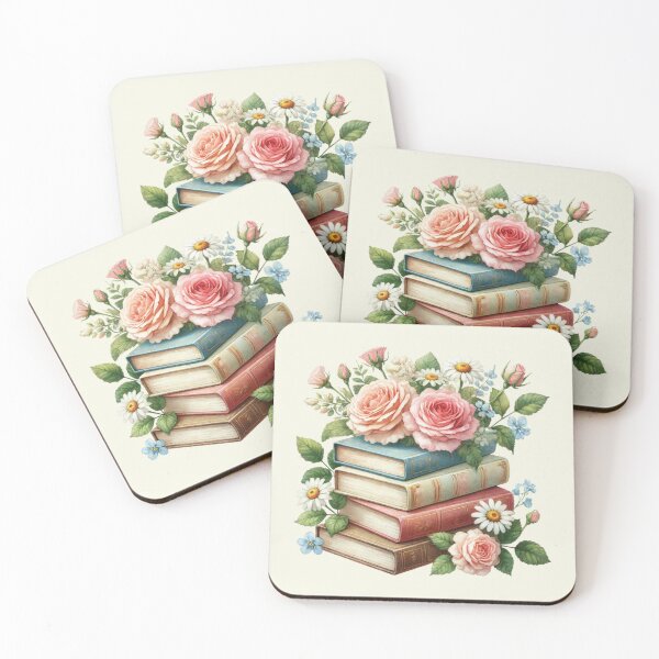 Item preview, Vintage Books and Roses Watercolor Bouquet Bouquet designed and sold by Darius Bocos.