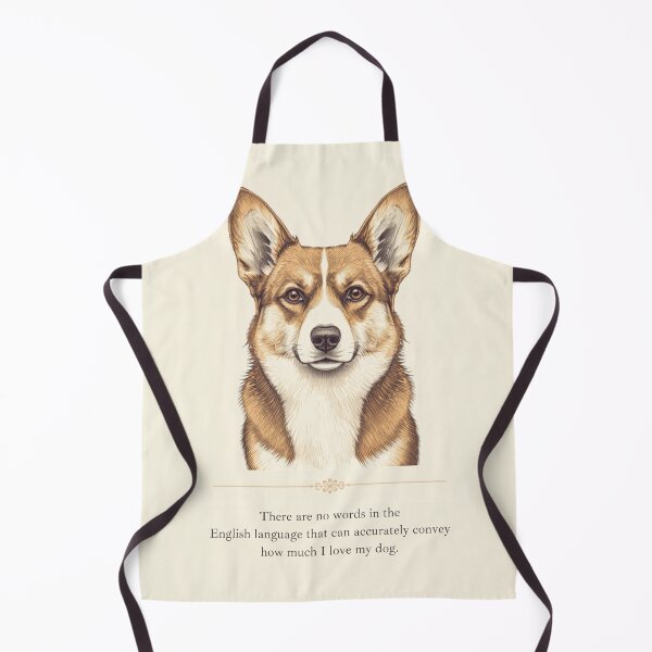 Item preview, Corgi Mix Dog Portrait Love Quote designed and sold by WaggingTailsCo.