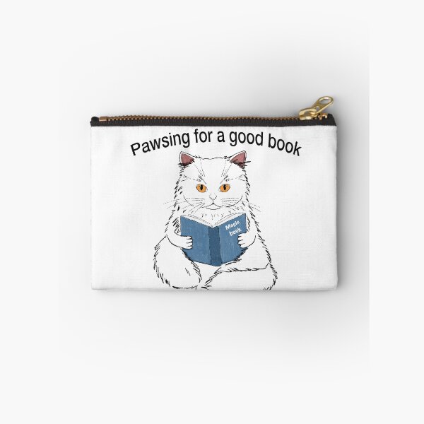 Item preview, Reading Cat Pun Cute Hand Drawn Illustration for Book Lovers designed and sold by LafinaArt.