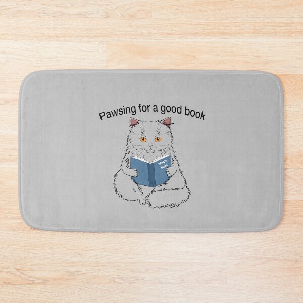 Item preview, Reading Cat Pun Cute Hand Drawn Illustration for Book Lovers designed and sold by LafinaArt.