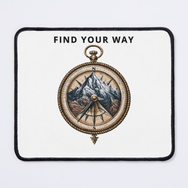 Item preview, Vintage Compass with Mountain Range Adventure Vector designed and sold by TrendyGalaxy.