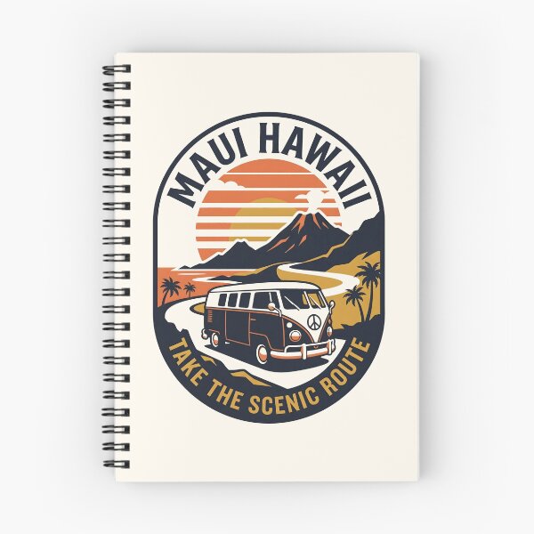 Item preview, Maui Beach Van - Road Trip Vintage Travel Emblem designed and sold by SplashTastic.