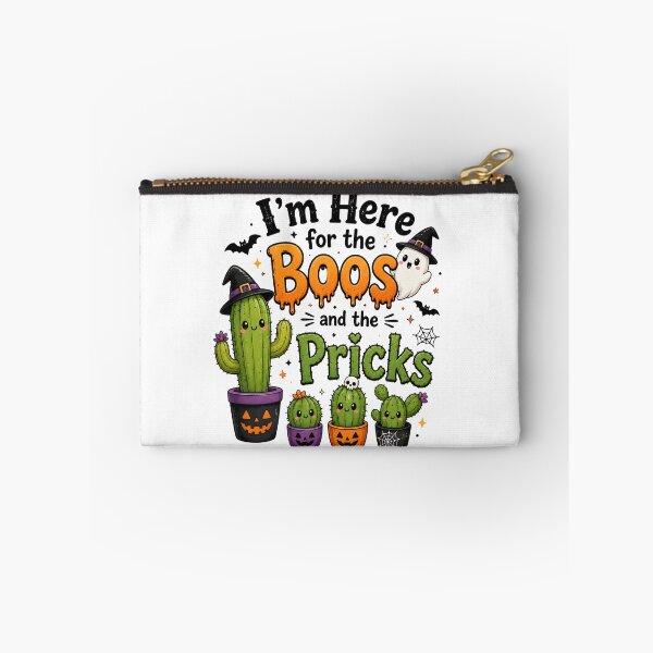 Item preview, I'm Here For The Boos And The Pricks Cute Halloween Cactus designed and sold by ThaphadaArtGall.