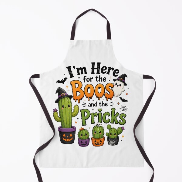 Item preview, I'm Here For The Boos And The Pricks Cute Halloween Cactus designed and sold by ThaphadaArtGall.