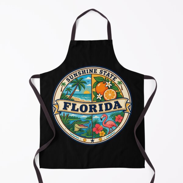Item preview, Florida Vintage Tropical Beach State Travel Badge designed and sold by DreamLayerStudio.