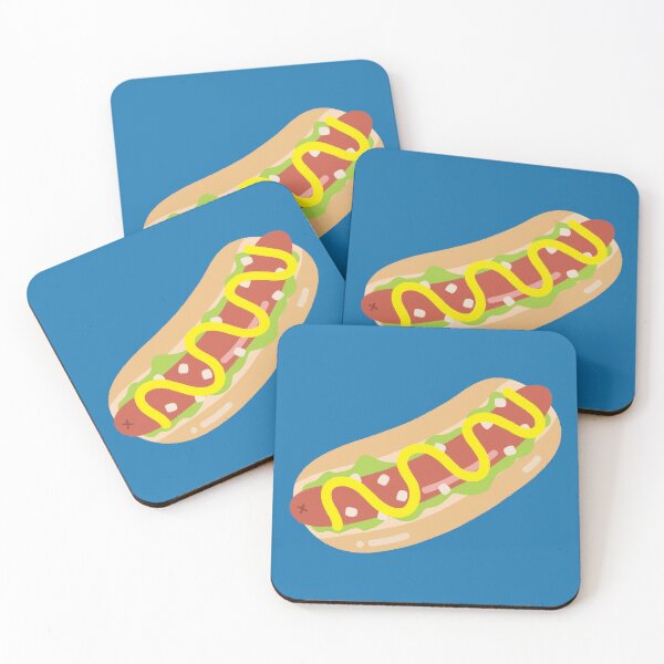 Item preview, Cute Hot Dog Cartoon Illustration with Mustard designed and sold by jeansauvage.