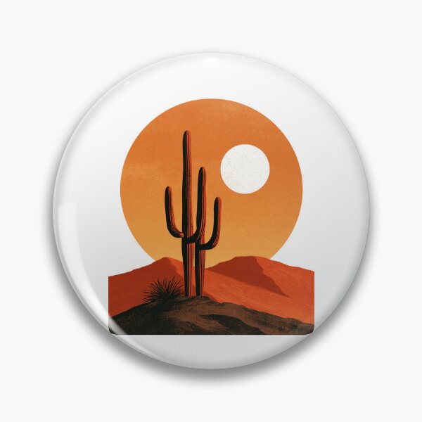 Item preview, Minimalist Desert Landscape Saguaro Cactus Moon designed and sold by TrendyGalaxy.