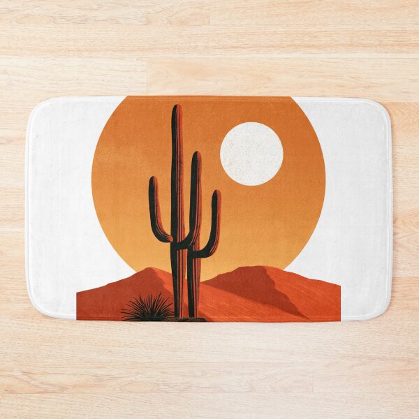 Item preview, Minimalist Desert Landscape Saguaro Cactus Moon designed and sold by TrendyGalaxy.