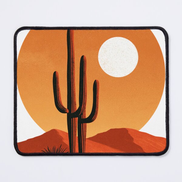 Item preview, Minimalist Desert Landscape Saguaro Cactus Moon designed and sold by TrendyGalaxy.