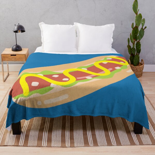 Item preview, Cute Hot Dog Cartoon Illustration with Mustard designed and sold by jeansauvage.