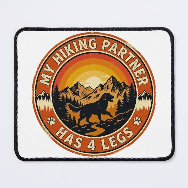 Item preview, My Hiking Partner Has 4 Legs Vintage Outdoor Dog Adventure designed and sold by KreatoLab.