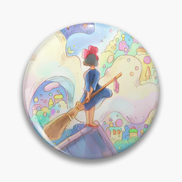 Item preview, Cute kawaii art girl [[kiki's]] on -%[ghiblis]%- roof city aways  designed and sold by pryielvart.